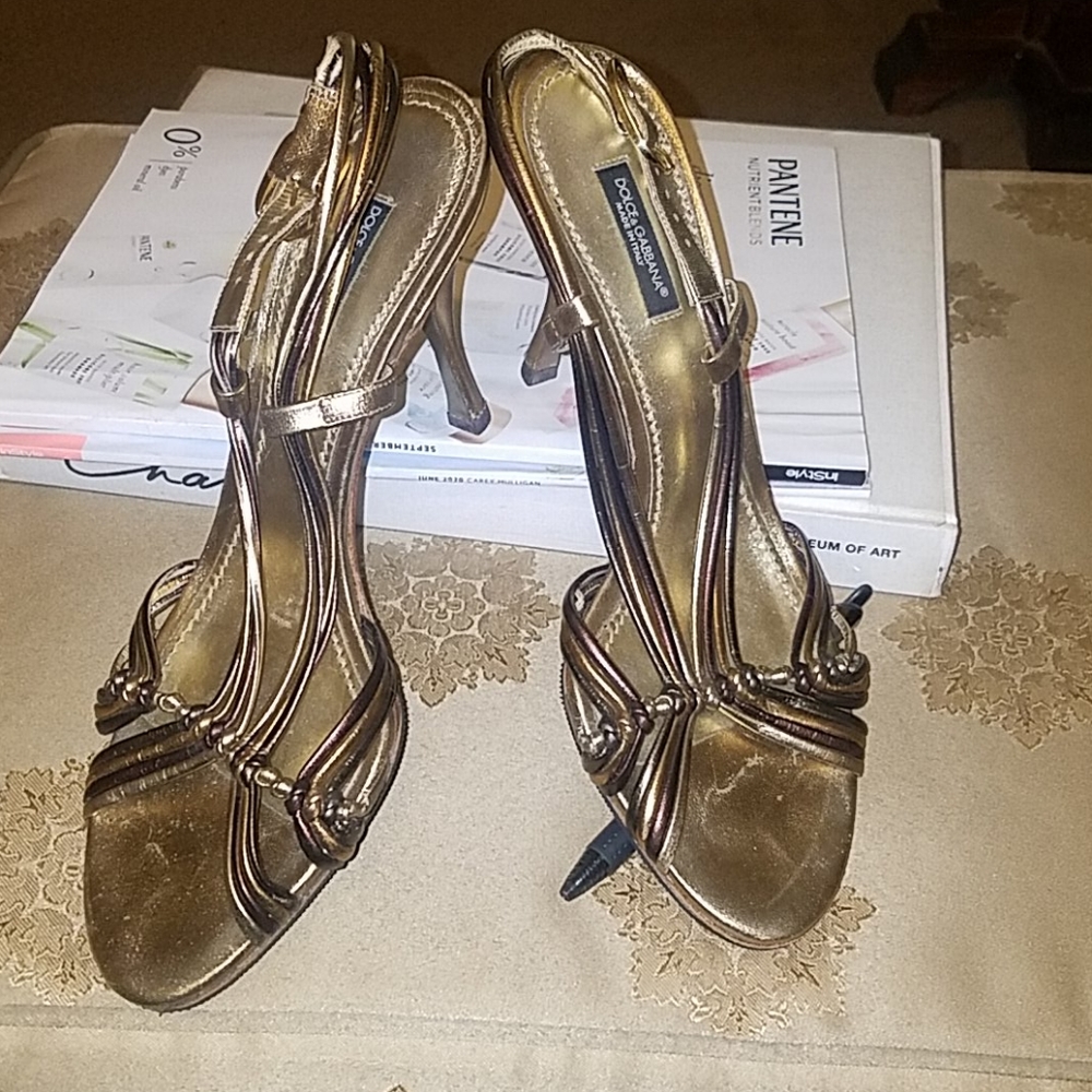 Dolce & Gabbana Bronze Golden Sandal
